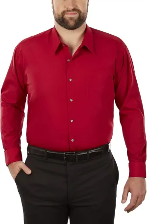 Van Heusen Men's BIG FIT Dress Shirts Poplin (Big and Tall)