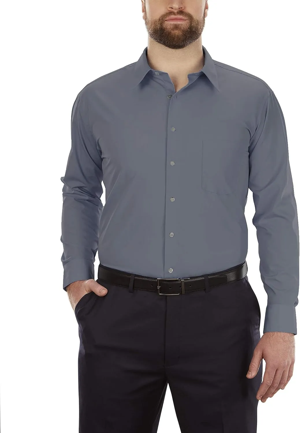 Van Heusen Men's BIG FIT Dress Shirts Poplin (Big and Tall)