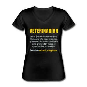 Veterinarian Definition Women's V-Neck T-Shirt