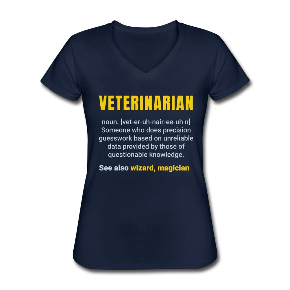 Veterinarian Definition Women's V-Neck T-Shirt