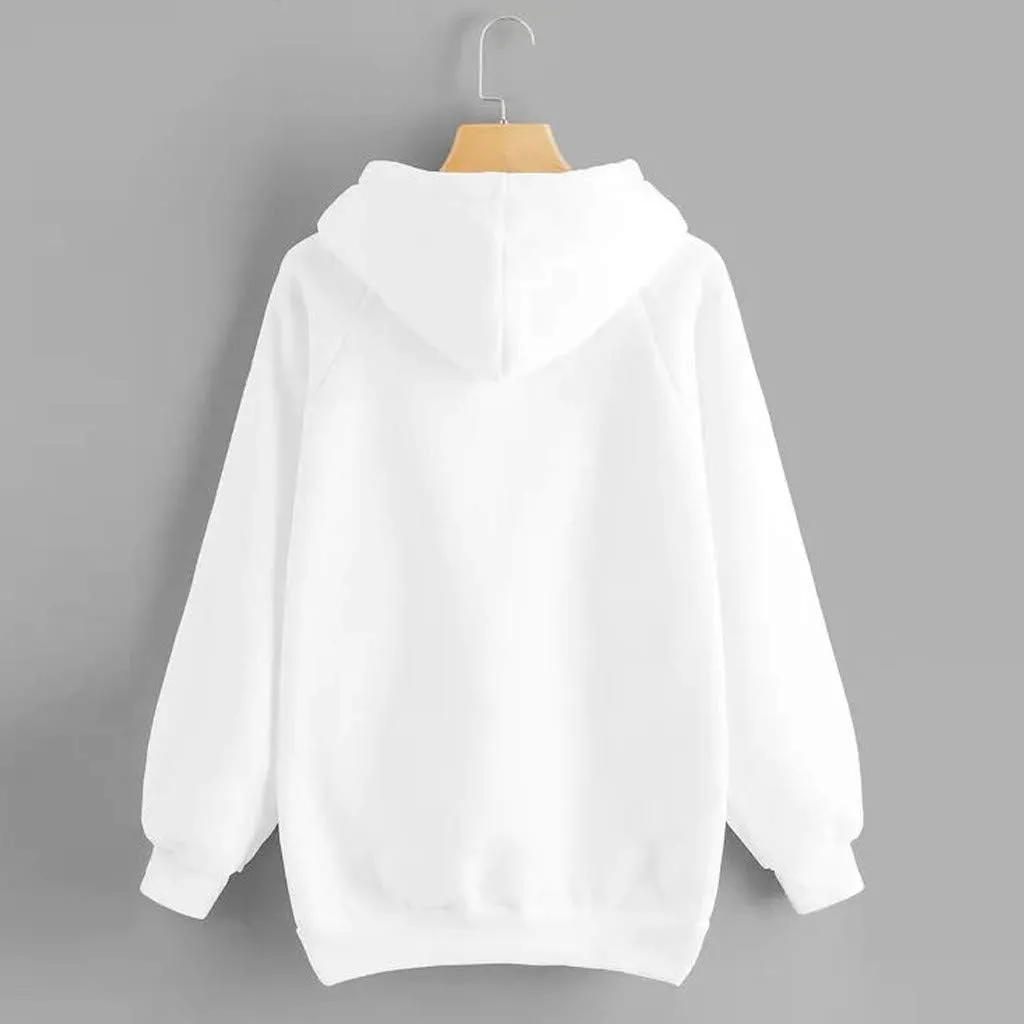 Vickyleb Womens Hoodie Solid Basic Fleece Drawstring Loose Fit Sweatshirt Long Sleeve Pullover with Kangaroo Pocket
