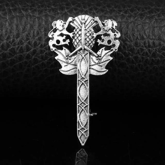 Vintage Brooches Pins Scottish Thistle Kilt Brooch or Cloak Pin