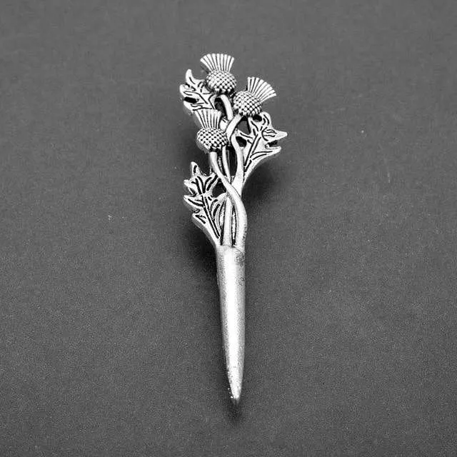 Vintage Brooches Pins Scottish Thistle Kilt Brooch or Cloak Pin