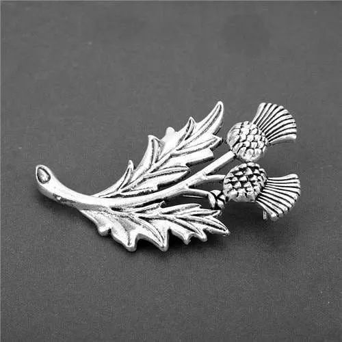 Vintage Brooches Pins Scottish Thistle Kilt Brooch or Cloak Pin