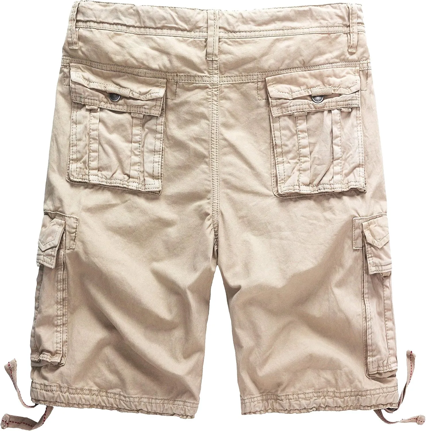 WenVen Men's Cotton Twill Cargo Shorts Classic Relaxed Fit- Reg and Big & Tall Sizes