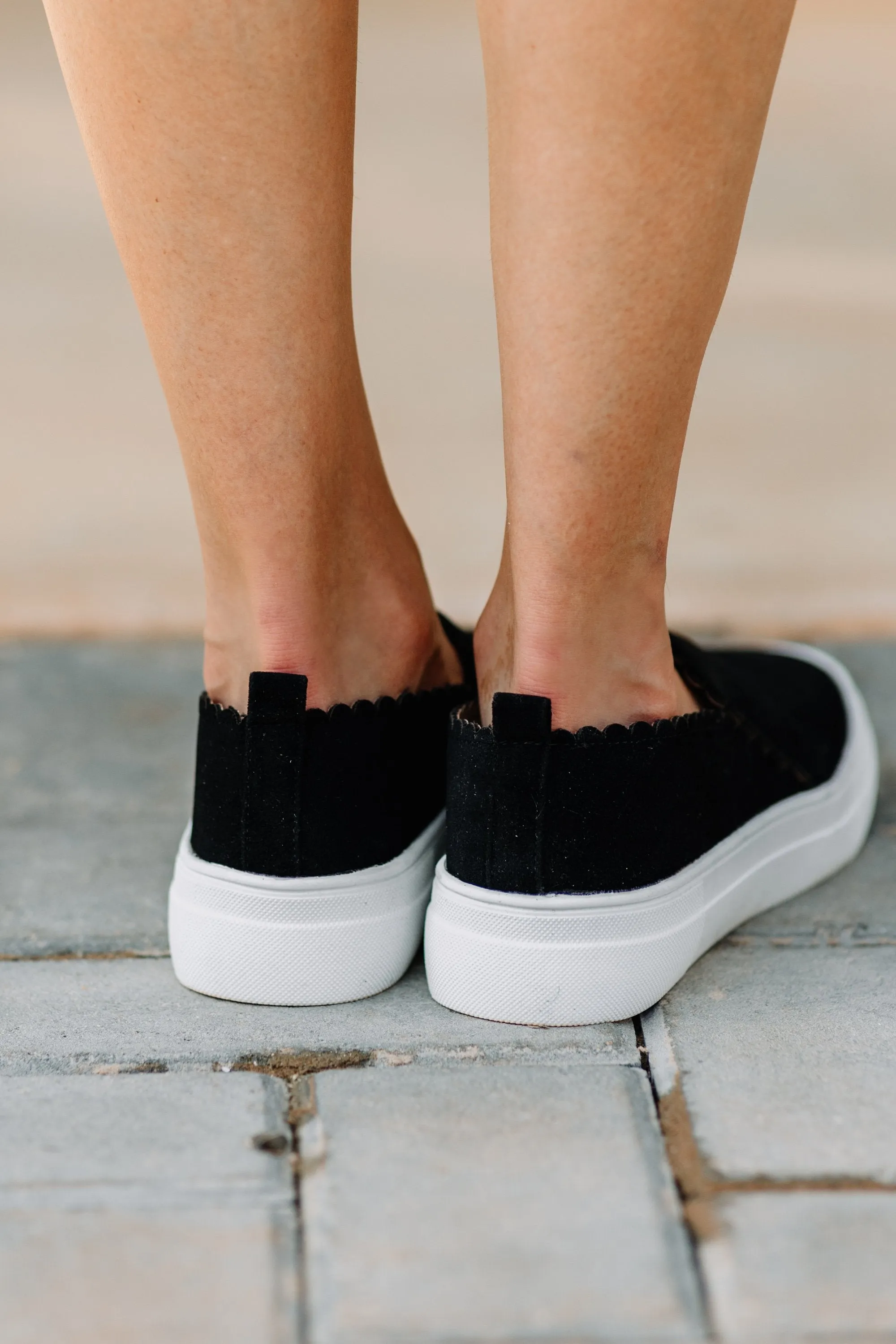 What A Find Black Suede Sneakers