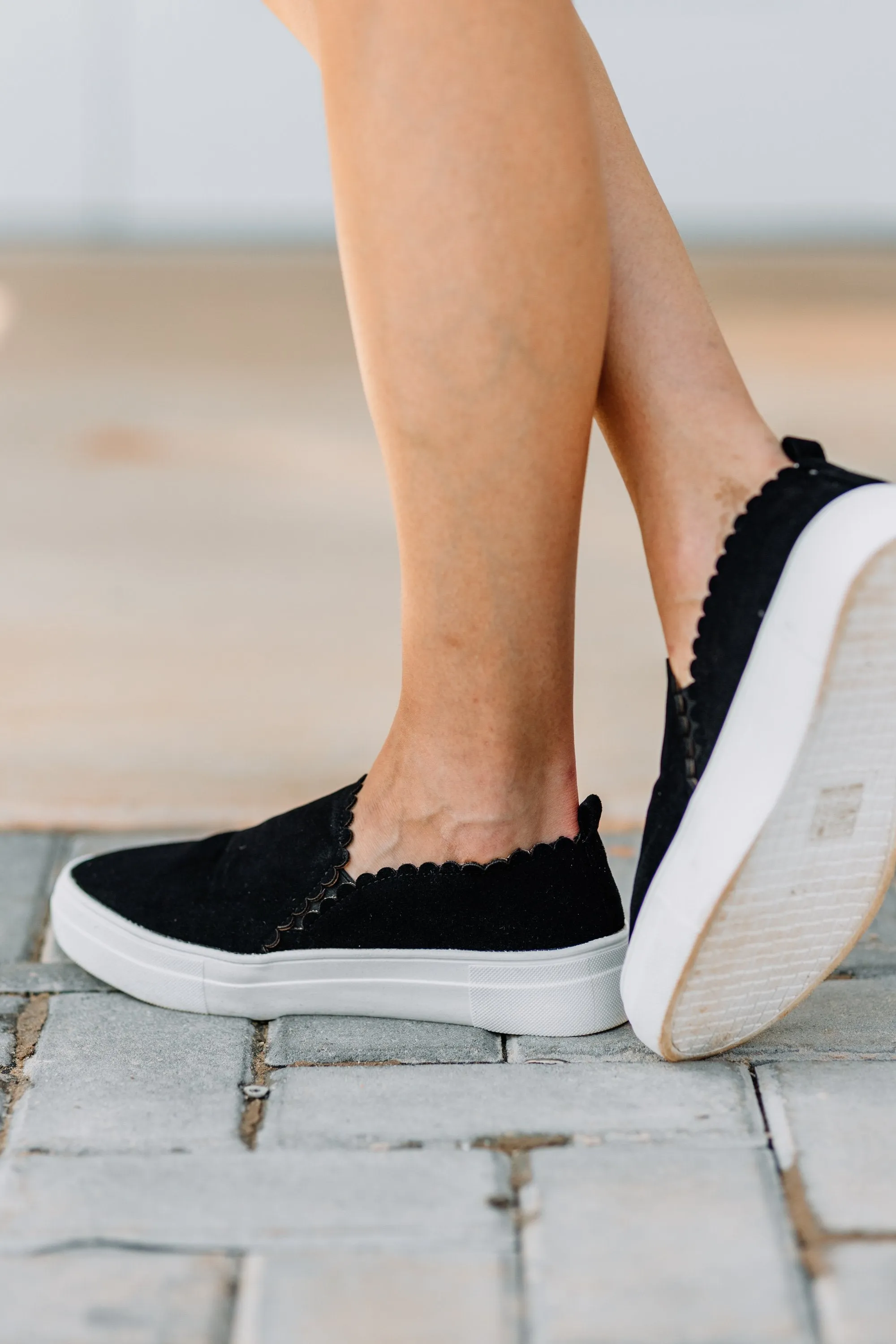 What A Find Black Suede Sneakers