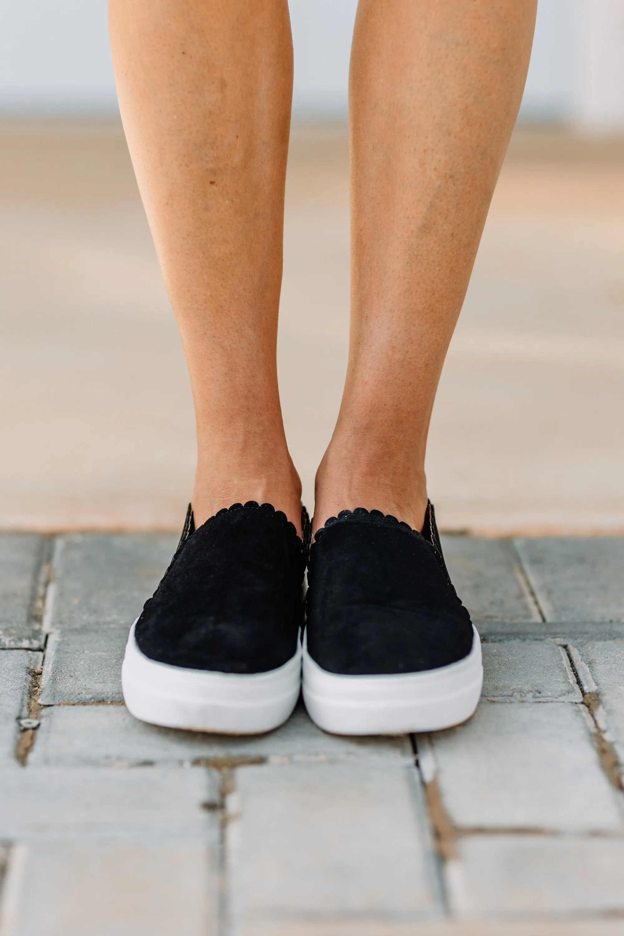 What A Find Black Suede Sneakers