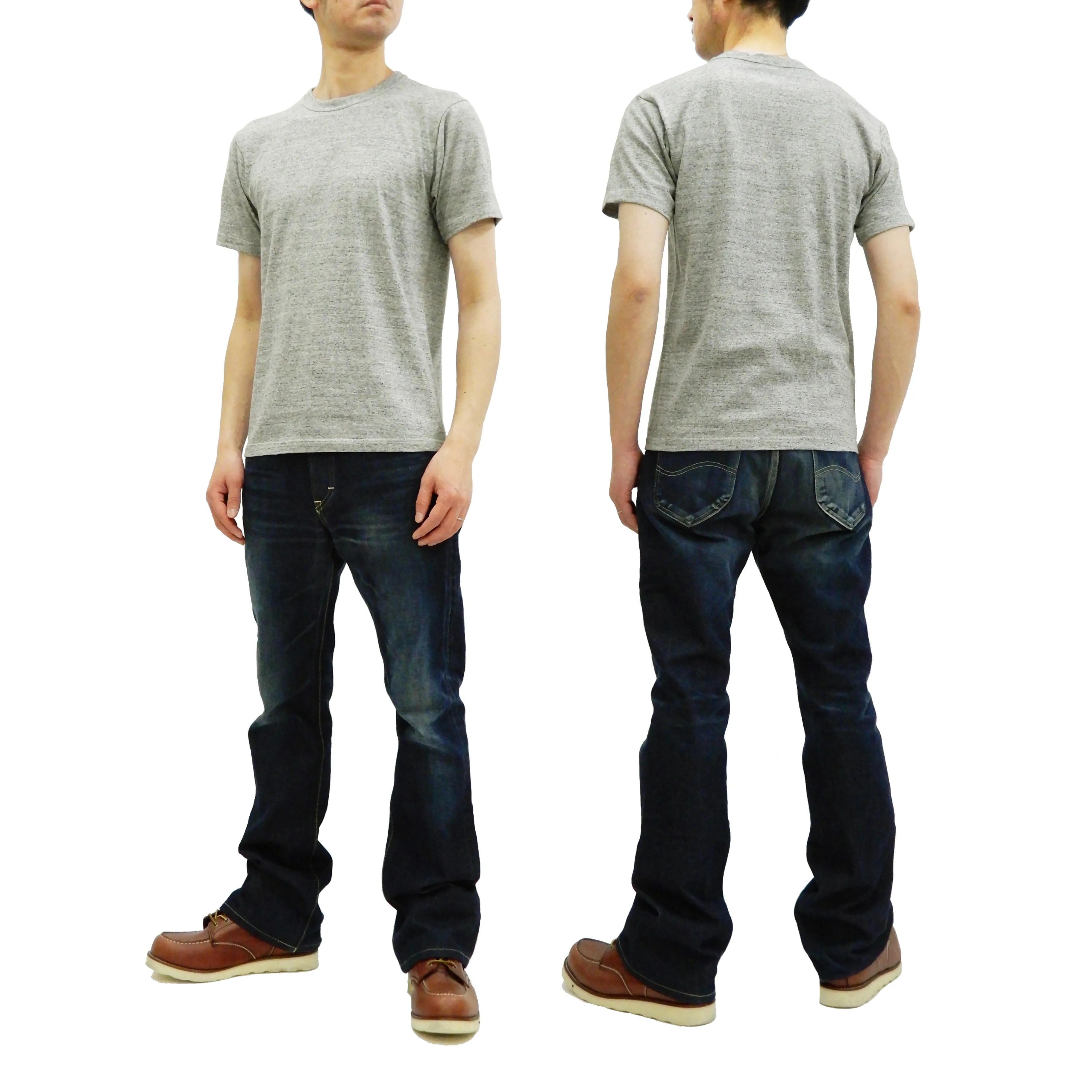 Whitesville 2-Pack T-shirts Men's Plain Short Sleeve Loopwheeled Tees by Toyo Enterprises WV73544 113 Heather-Gray