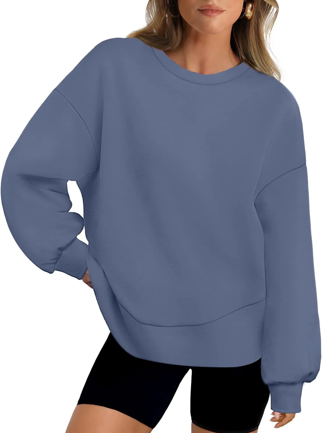WIHOLL Fall Sweatshirt for Women Crew Neck Long Sleeve Shirts Pullover Casual Workout Tops Fashion 2024