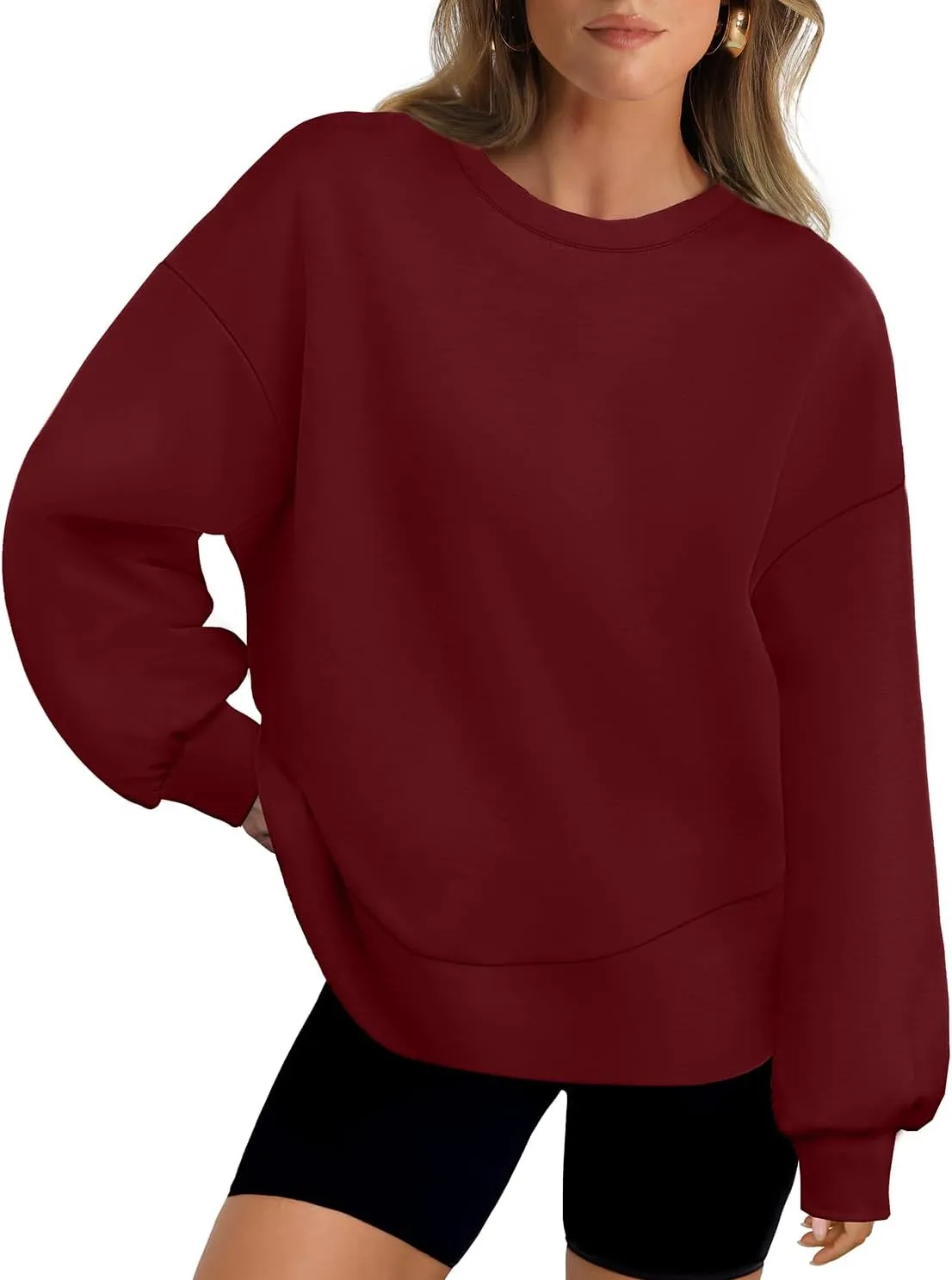 WIHOLL Fall Sweatshirt for Women Crew Neck Long Sleeve Shirts Pullover Casual Workout Tops Fashion 2024