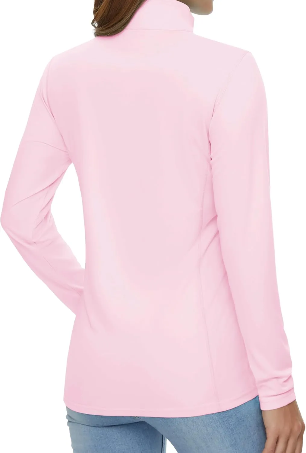 Womens 1/4 Zip Pullover Long Sleeve UPF 50  Sun Protection SPF Uv Shirts Quick Dry Athletic T-Shirts