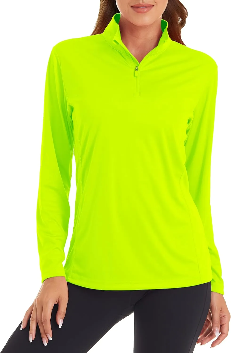 Womens 1/4 Zip Pullover Long Sleeve UPF 50  Sun Protection SPF Uv Shirts Quick Dry Athletic T-Shirts