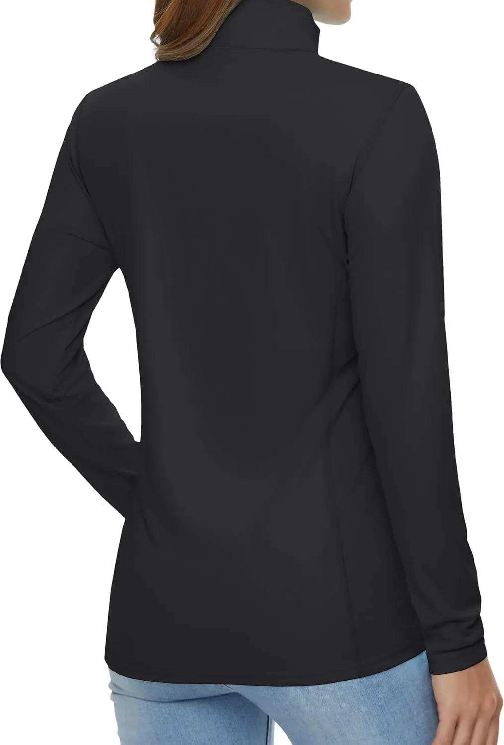 Womens 1/4 Zip Pullover Long Sleeve UPF 50  Sun Protection SPF Uv Shirts Quick Dry Athletic T-Shirts