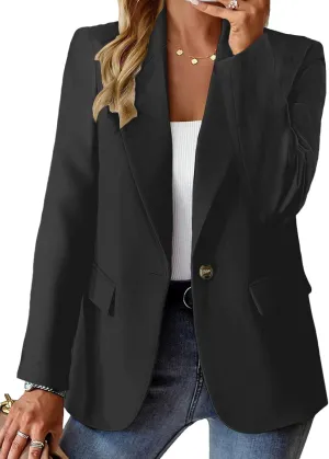 Women's Casual Blazers 2024 New Spring Fashion Lightweight Work Office Full Lined Pocket Jacket Suit(S-XXL)