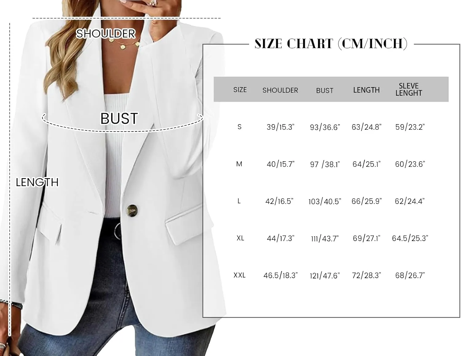 Women's Casual Blazers 2024 New Spring Fashion Lightweight Work Office Full Lined Pocket Jacket Suit(S-XXL)
