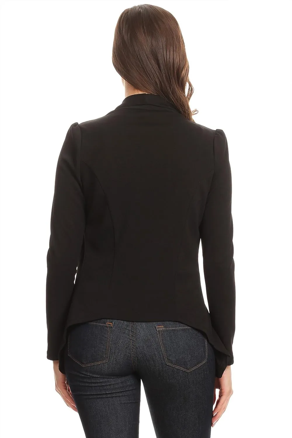 Women's Classic Casual Work Draped Open Front Blazer