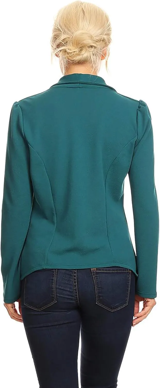Women's Classic Casual Work Draped Open Front Blazer