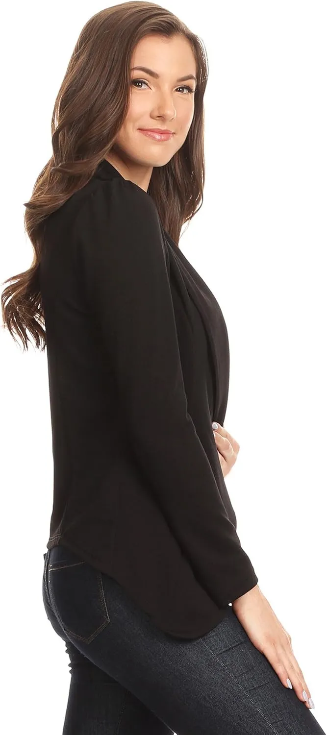 Women's Classic Casual Work Draped Open Front Blazer