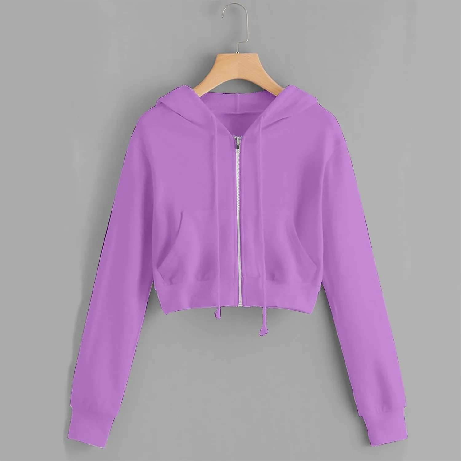 Womens Cropped Hoodie Zip Up Hoodies Jackets Zipper Long Sleeve Sweatshirts Fall Trendy 2024 Y2K Fashion Clothes