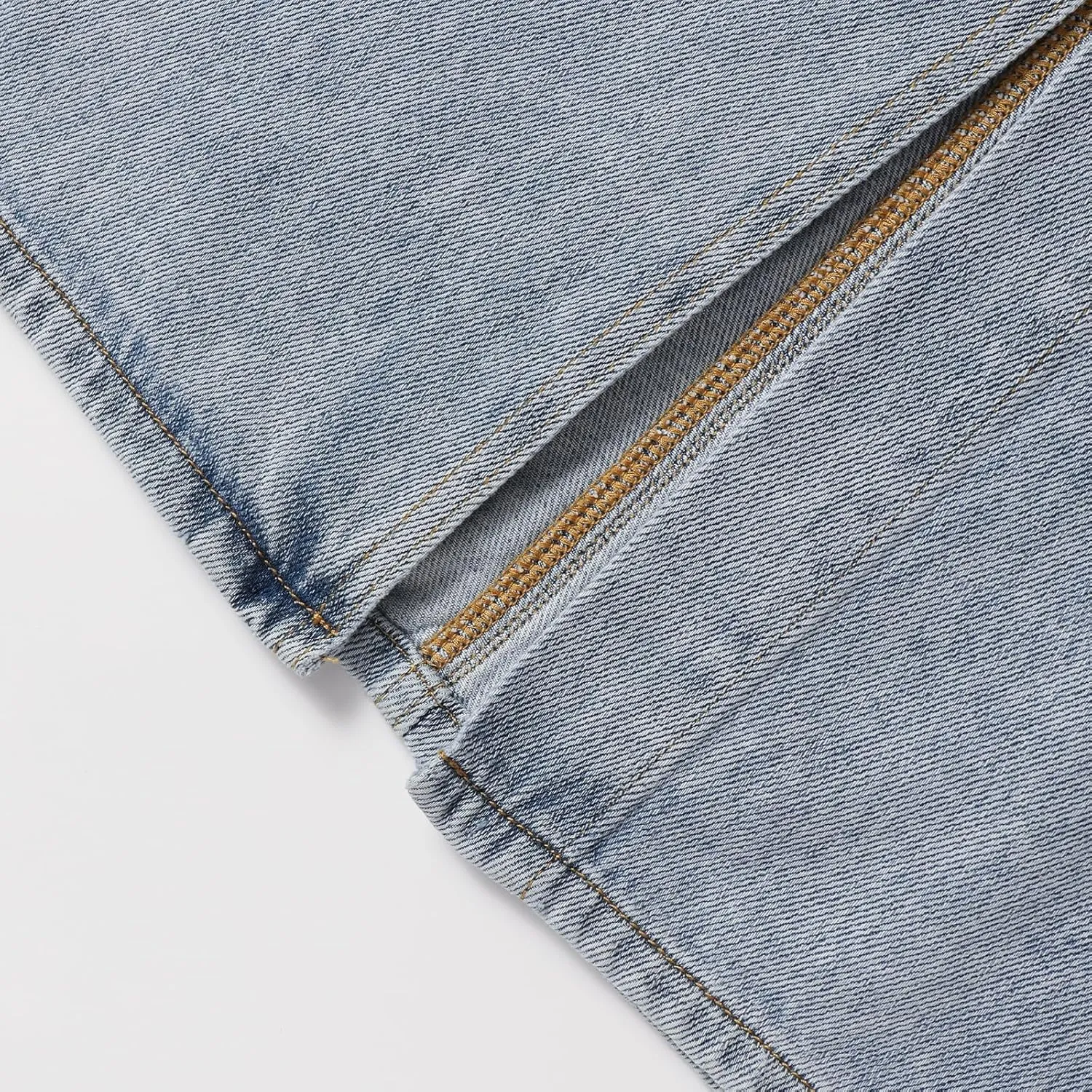 Women's Extra Long Pencil Denim Skirt Casual High Waist A-Line Denim Skirt