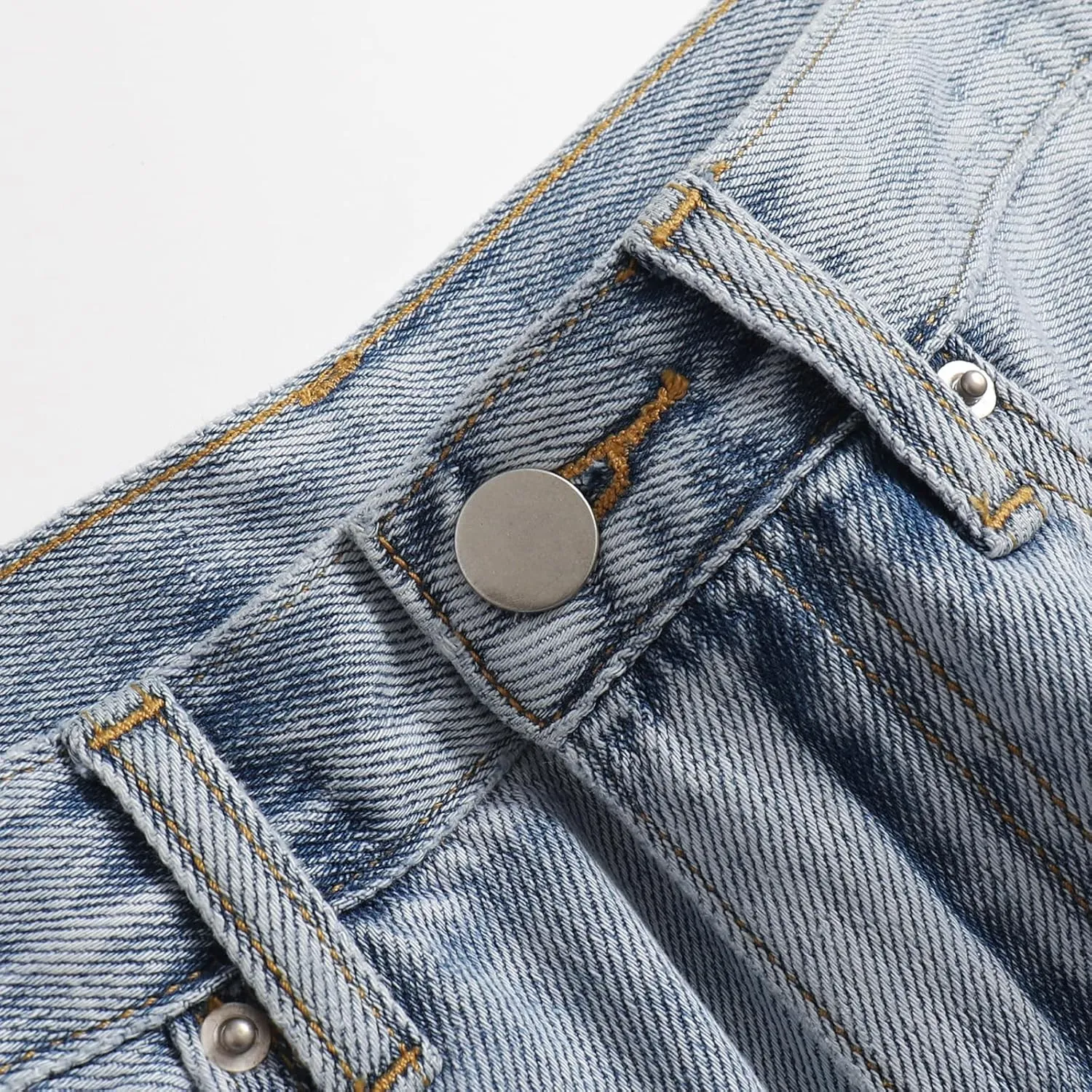 Women's Extra Long Pencil Denim Skirt Casual High Waist A-Line Denim Skirt