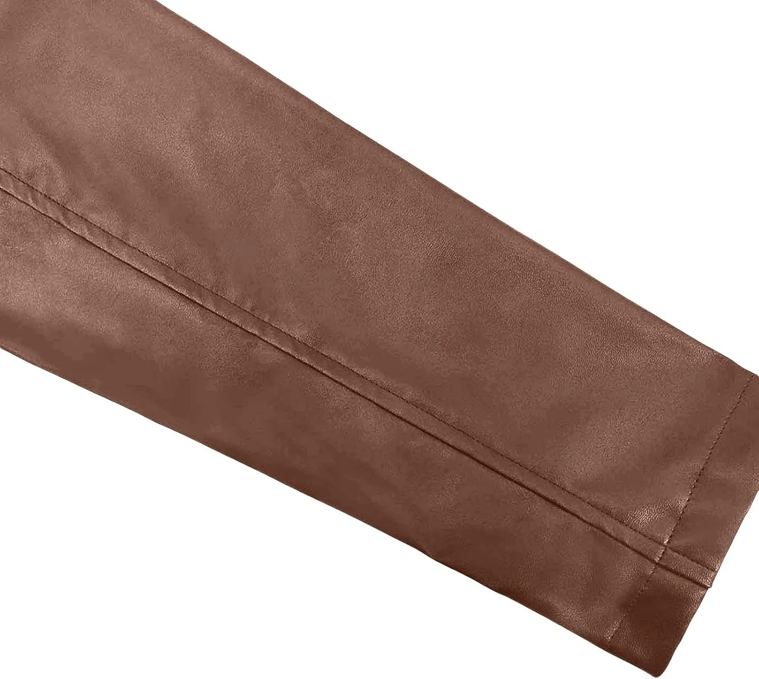 Women's Faux Leather Jackets Zip Up Short Motorcycle Outwear Slim Fitted PU Leather Coat Leather Moto Biker Jacket