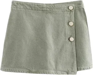 Women's High Waisted Denim Half-Body Style Denim Skirt Pants