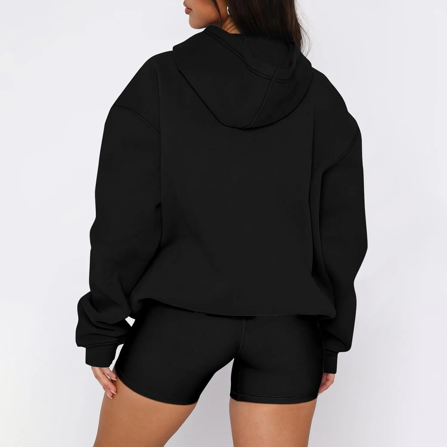Womens Hoodies Pullover Fleece Lined Oversized Hooded Sweatshirts Teen Girls Sweaters Y2k Hoodie with Pockets