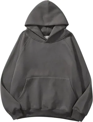 Womens Oversized Hoodies Long Sleeve Plain Sweatshirts With Pockets Winter Cute Pullover 2024 Fashion Tops
