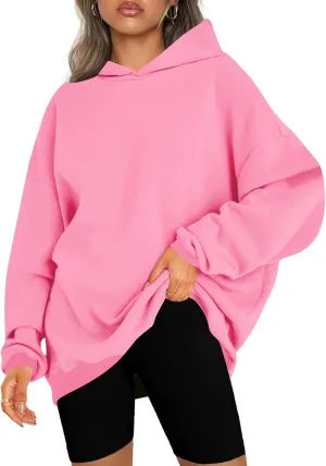 Women's Oversized Hoodies Sweatshirts Fleece Hooded Pullover Cute Sweaters Casual Comfy Fall Baggy Y2K Fashion Tops