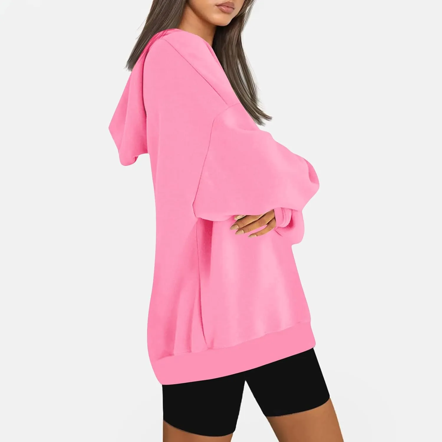 Women's Oversized Hoodies Sweatshirts Fleece Hooded Pullover Cute Sweaters Casual Comfy Fall Baggy Y2K Fashion Tops