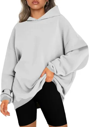 Women's Oversized Hoodies Sweatshirts Fleece Hooded Pullover Cute Sweaters Casual Comfy Fall Baggy Y2K Fashion Tops