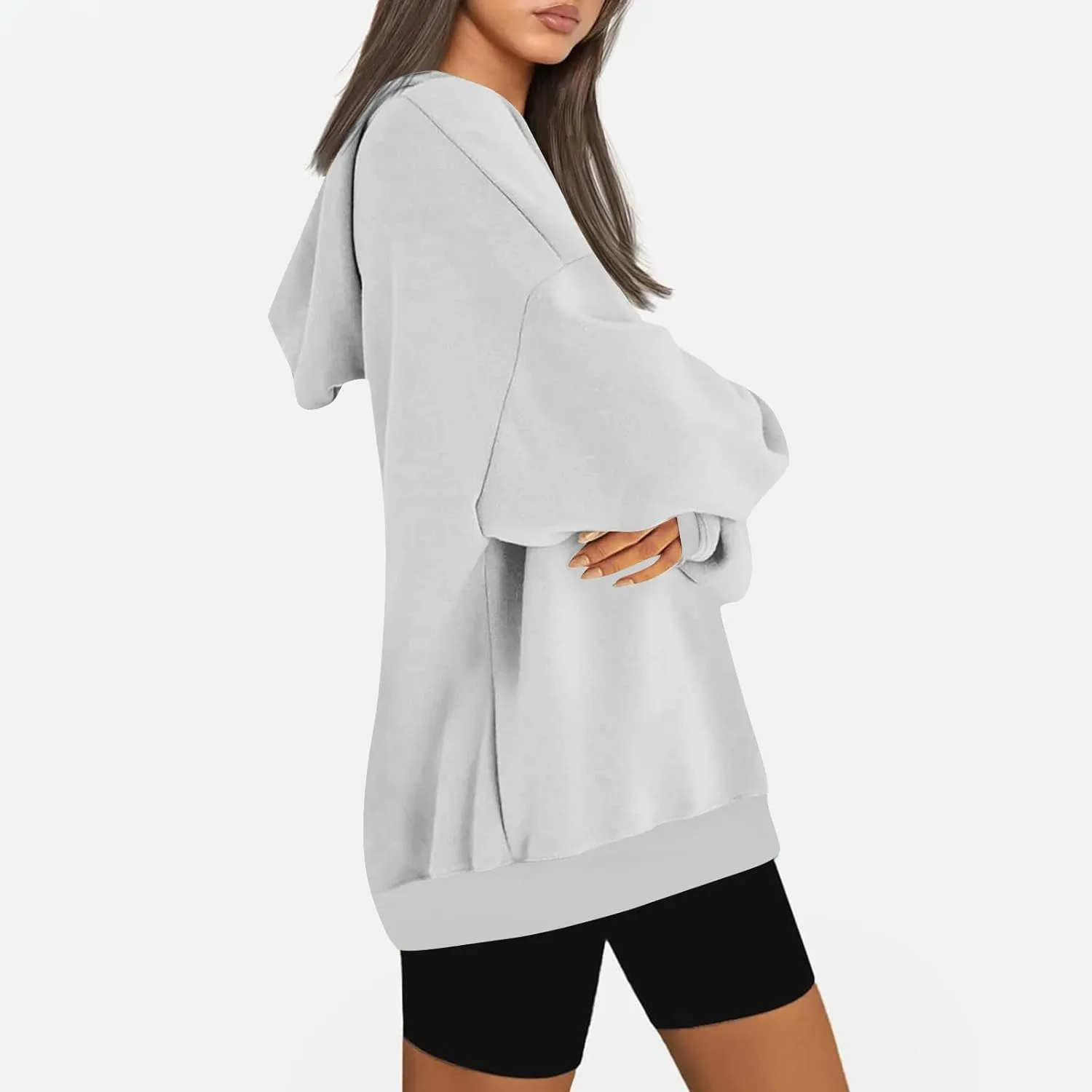 Women's Oversized Hoodies Sweatshirts Fleece Hooded Pullover Cute Sweaters Casual Comfy Fall Baggy Y2K Fashion Tops