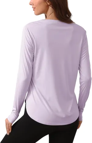 Women's Sun Shirts UPF 50  Protection Shirts Rash Guard Long Sleeve Sun SPF Workout Tops Shirt for Swim Beach Running