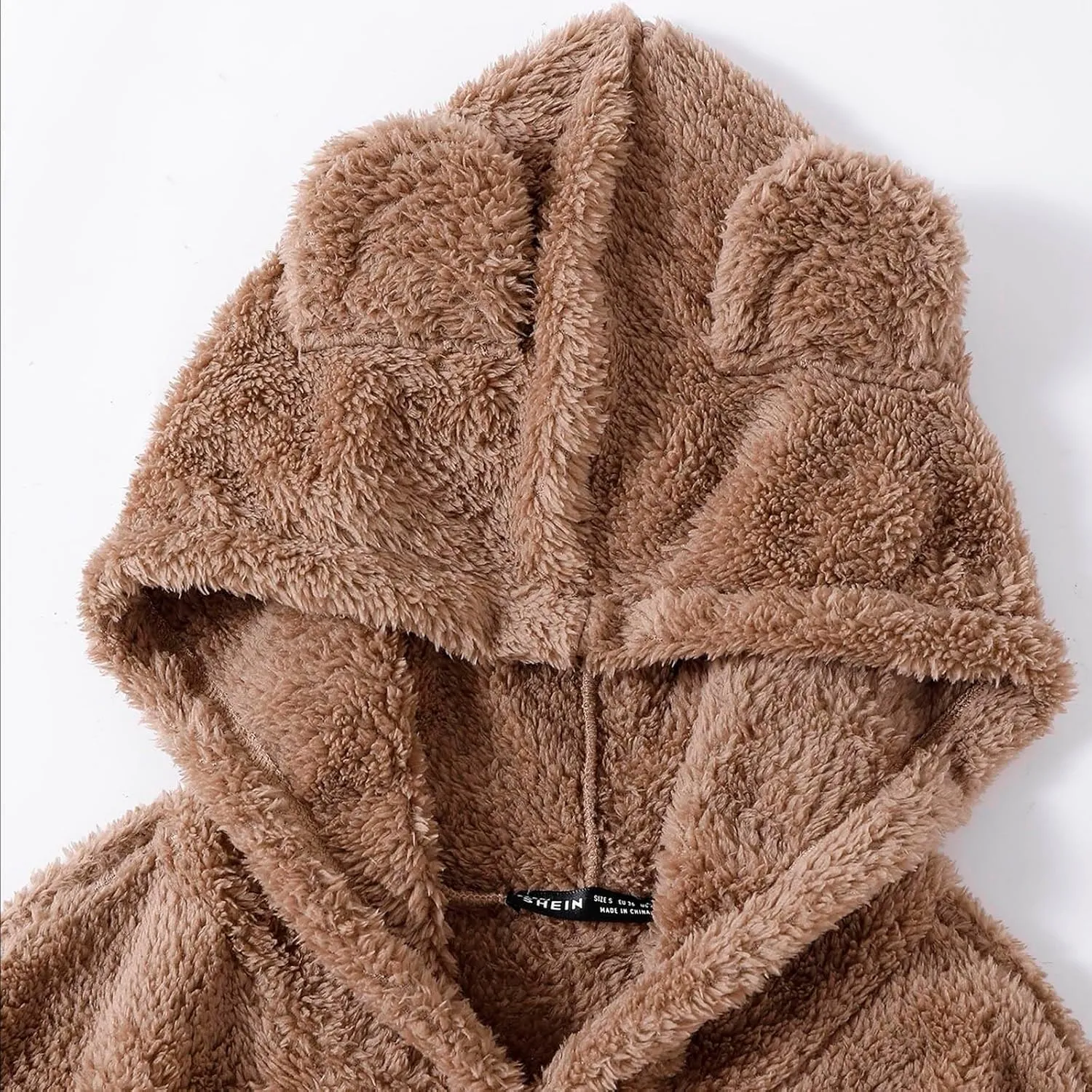 Womens Teddy Hoodies Fuzzy Fleece Shaggy Oversized Sweatshirts Winter Warm Long Sleeve Pullover with Pocket