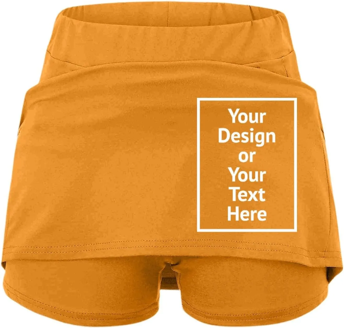 Women's Trendy 2 in 1 Skorts Tummy Control Active Elastic Waist Gym Skirt Shorts Soft Comfy Workout Athletic Shorts