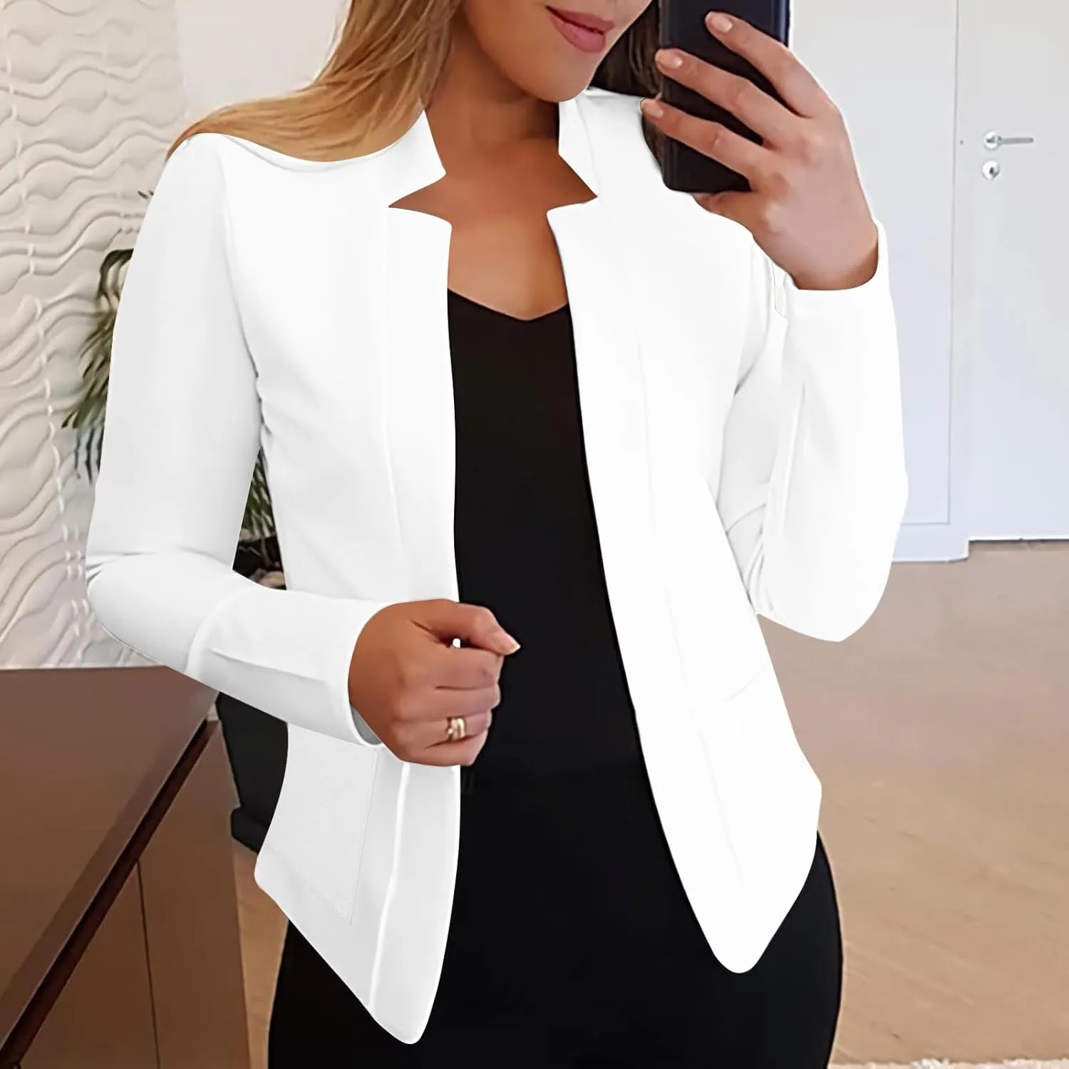 Women's Work Office Blazer Fall Fashion Business Casual Long Sleeve Petite Blazer Dressy Suit Jackets Trendy Outfits