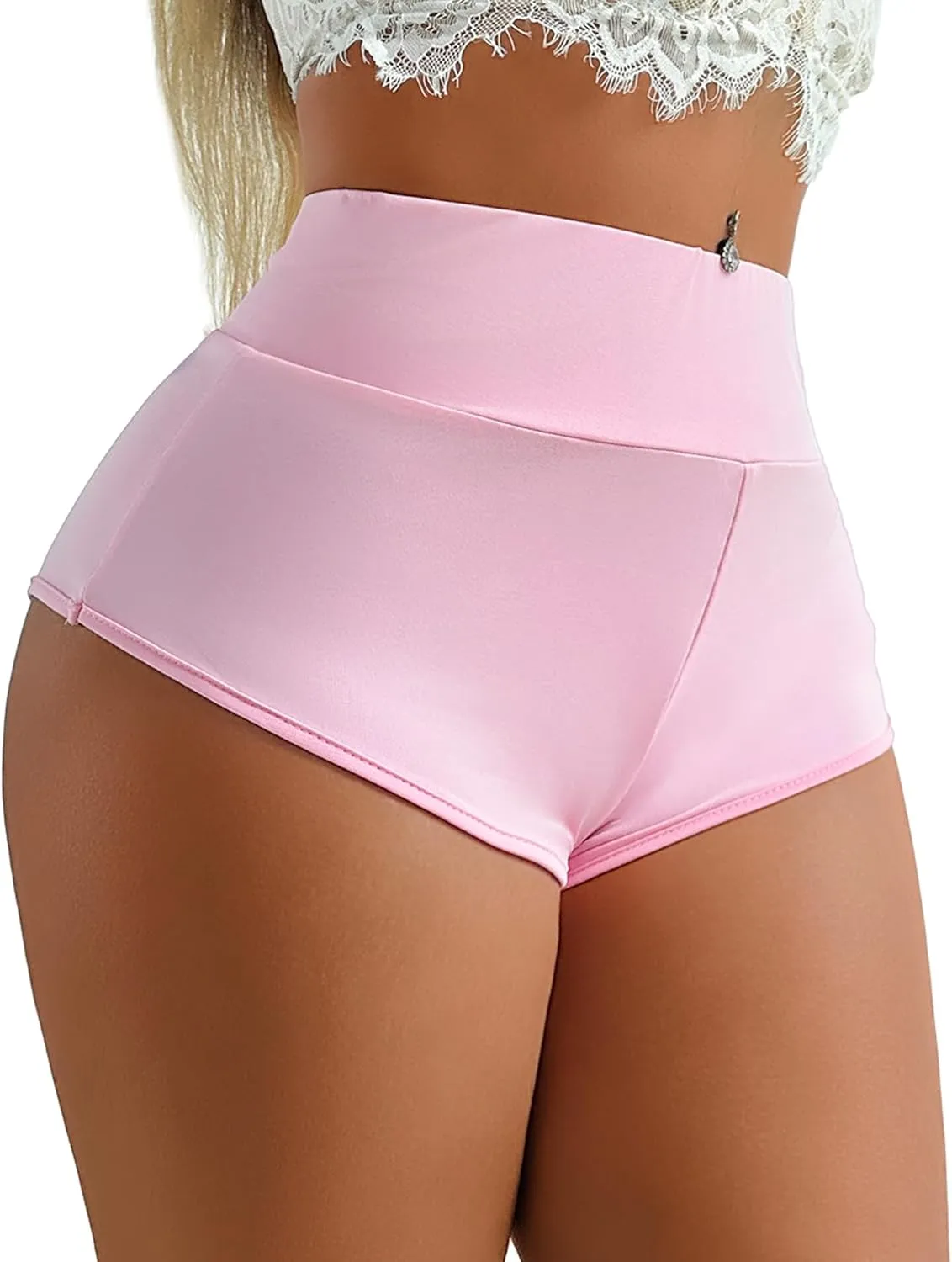Women's Yoga Shorts Booty Butt Lifting Scrunch Shorts Sexy High Waisted Pole Dance Workout Gym Active Hot Pants Rave Outfits