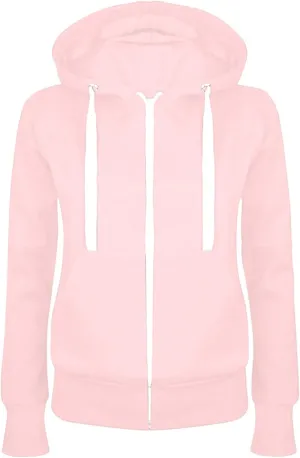 Womens Zip Up Hoodies Casual Comfy Fleece Oversized Sweatshirts Full Zip Pullover Pockets Jacket 2024 Preppy Clothes
