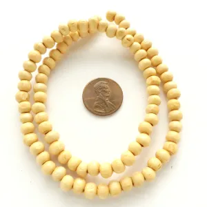 Wood Round Stained Pale Pine 6mm on 16-inch Strands