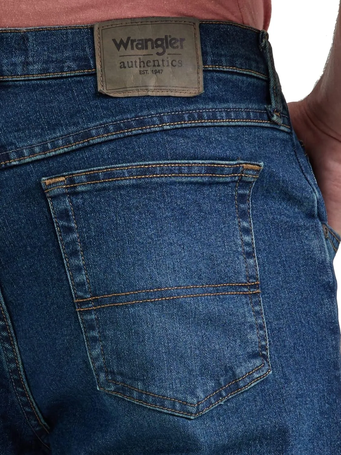 Wrangler Authentics Men's Classic 5-Pocket Relaxed Fit Flex Jean