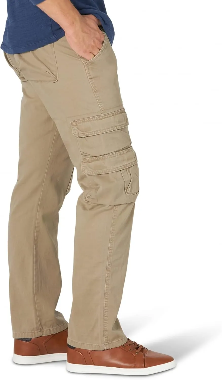 Wrangler Authentics Men's Premium Relaxed Fit Straight Leg Cargo Pant
