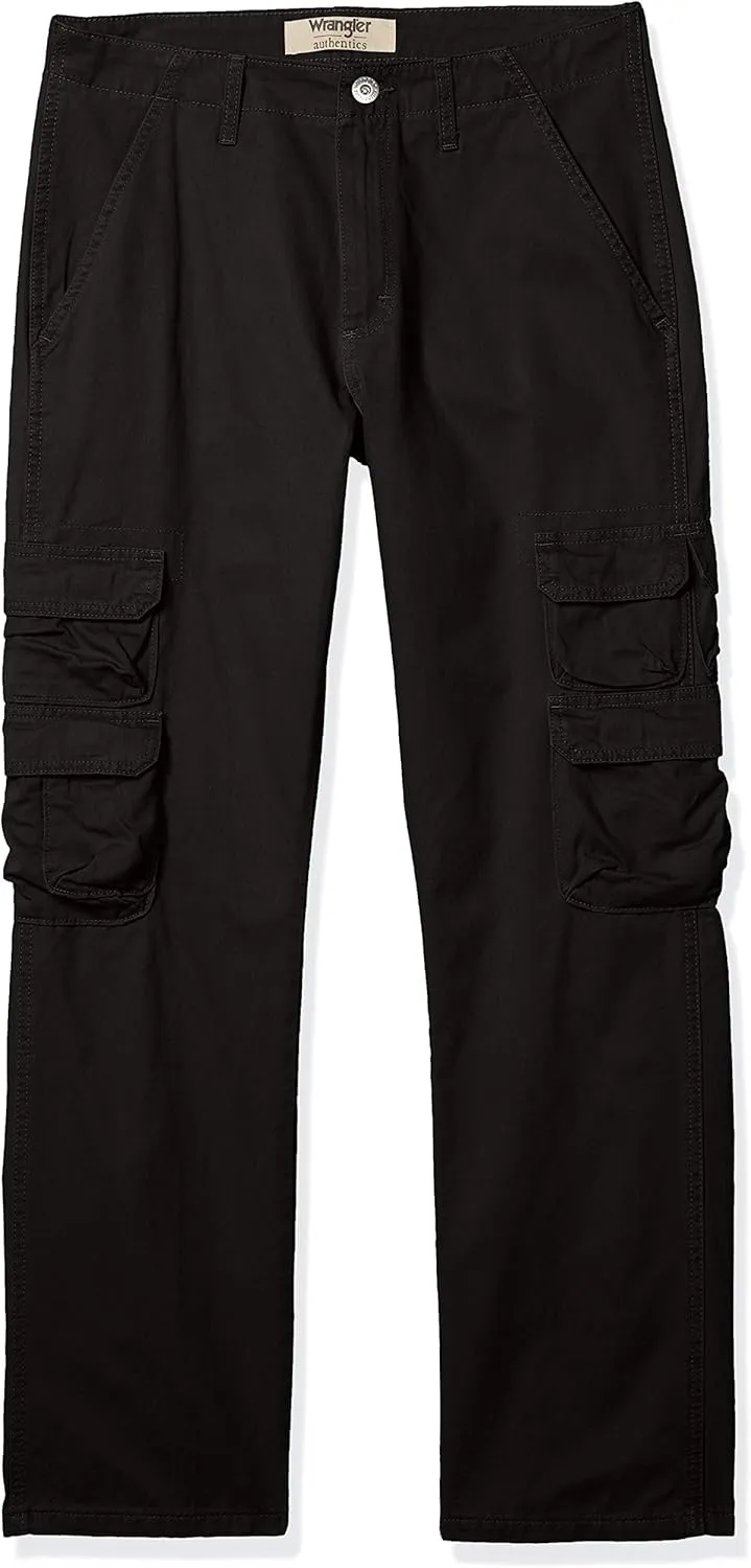 Wrangler Authentics Men's Premium Relaxed Fit Straight Leg Cargo Pant