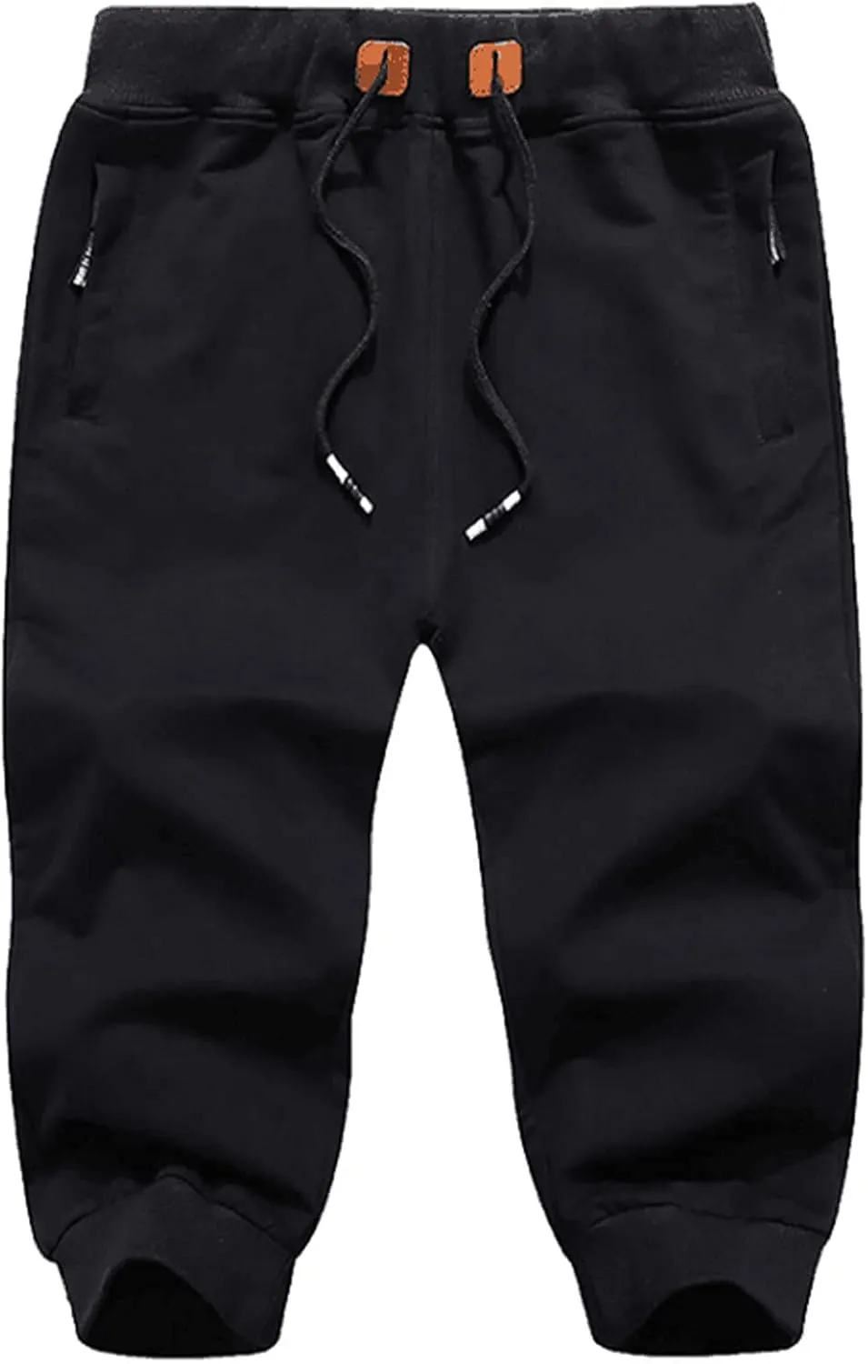 XUETON Mens Capri Jogger 3/4 Below Knee Workout Running Sports Sweat Shorts Elastic Waist Drawstring Summer Casual Gym Shorts