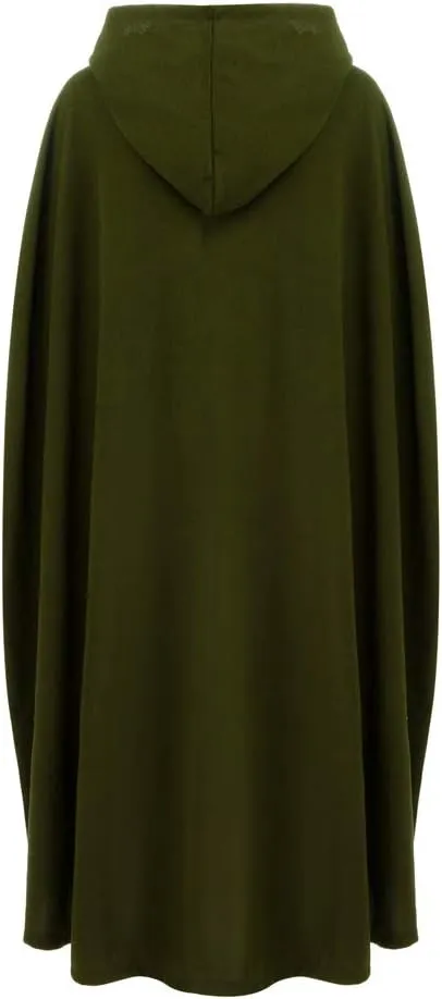 XUNRYAN Women's Wool-blend Cape Coats Long Winter Fall Jackets Fashion Cloak Hood Maxi Long Poncho Girls Clothes