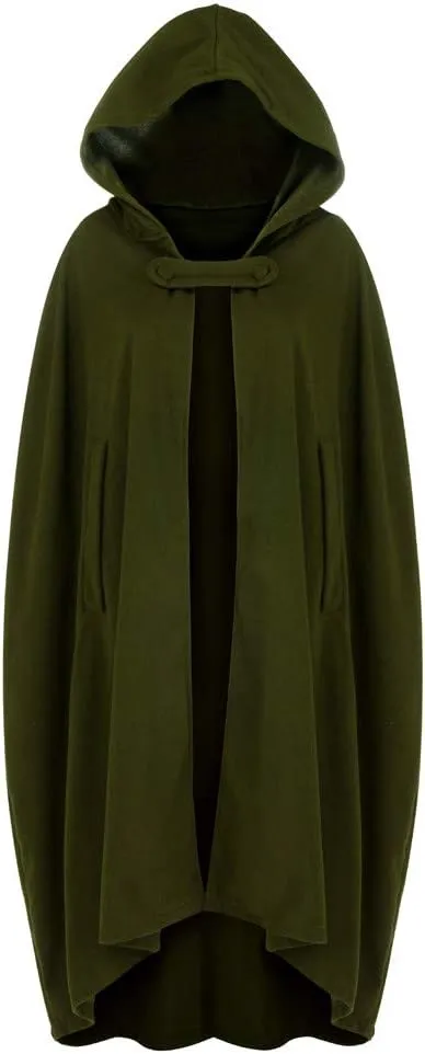XUNRYAN Women's Wool-blend Cape Coats Long Winter Fall Jackets Fashion Cloak Hood Maxi Long Poncho Girls Clothes