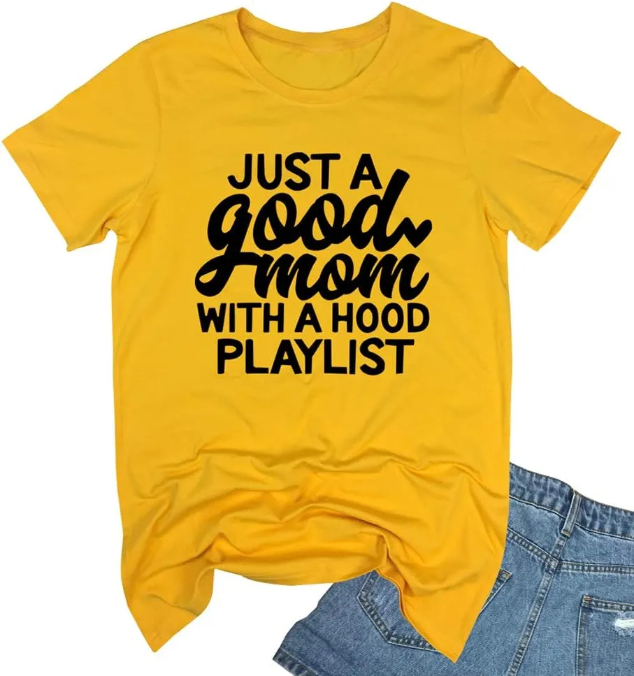 YITAN Women Cute Funny Graphic Summer Tee Cotton Short Sleeve Crewneck T Shirts