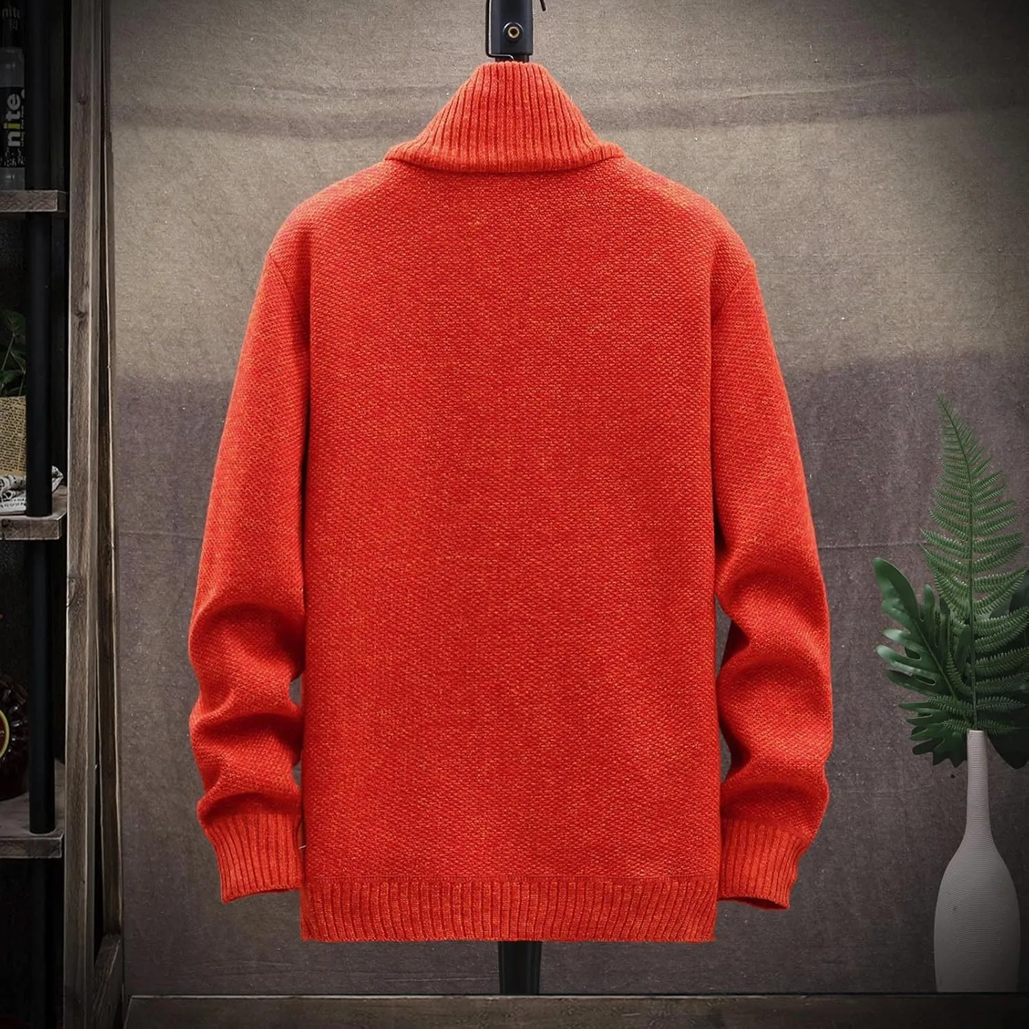 Ymosrh Winter Coats for Men Autumn and Men's Fashion Loose Cardigan Warm Lapel Hooded Jacket Sweater Mens Coats