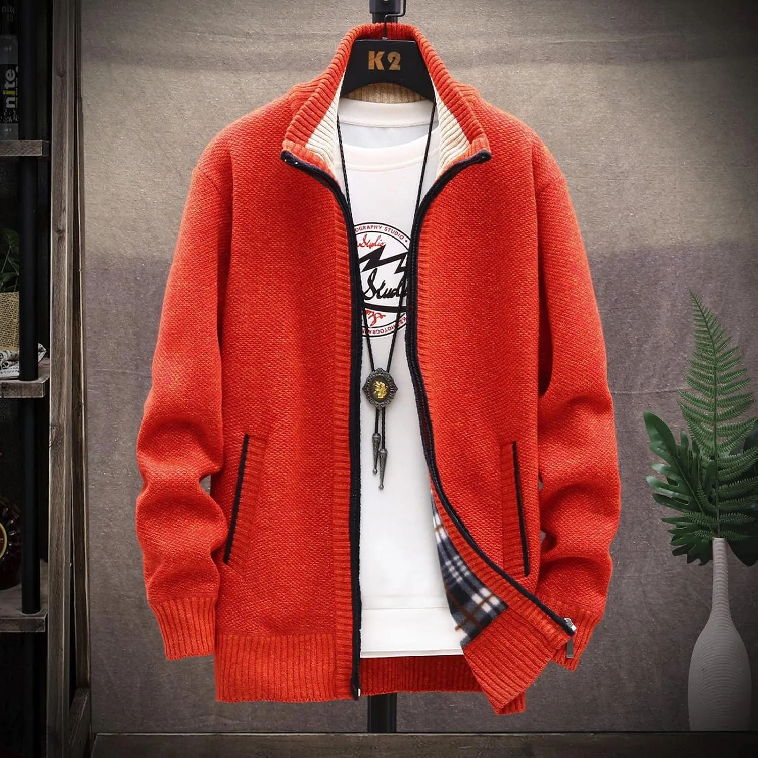 Ymosrh Winter Coats for Men Autumn and Men's Fashion Loose Cardigan Warm Lapel Hooded Jacket Sweater Mens Coats